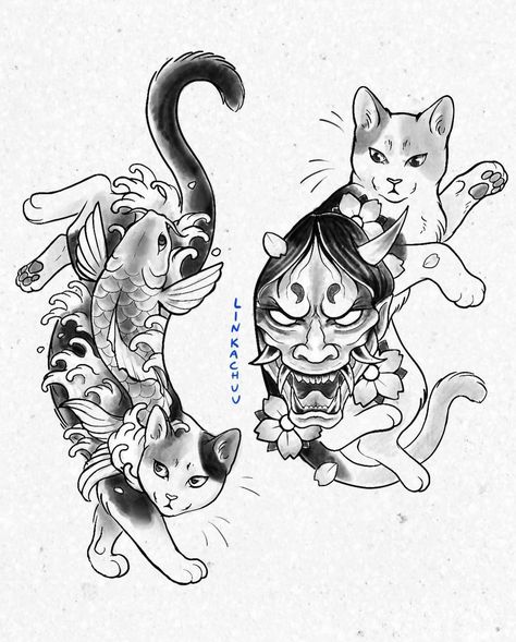 @linkachuu.tattoo 🐱🐟 Recent cats made by our apprentice Amy 🌊 Swipe to see some available designs Amy would love to make! 🥞 She’s taking bookings via the link in her bio 💛 #tattoo #auraninetyfour #cattattoo #monmoncats #koitattoo #cutetattoo #tattooideas #tattooinspiration #flashtattoo #tattooart #londontattoo #petportraittattoo #petportrait #colourtattoo #japanesetattoo #japaneseink #wavetattoo #floraltattoo #flowertattoo #pettattoo #londontattooartist #irezumi #irezumitattoo #irezumicoll... Orange Tabby Cat Tattoo, Traditional Japanese Cat Tattoo, Japanese Cat Tattoo Design, Nekomata Tattoo, Asian Cat Tattoo, Monmon Cats Tattoo, Japanese Cat Drawing, Cat With Tattoo, Japanese Floral Tattoo