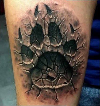 Wolf Print Tattoo, Black Bear Tattoo, Bear Claw Tattoo, Bear Paw Tattoos, Man Tattoos, Antler Tattoos, Full Neck Tattoos, Cute Tattoo Ideas, Indian Feather Tattoos