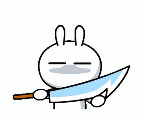 Tuzki Sticker, Meme Gifs, Funny Stickman, Funny Animated Cartoon, Cute Bunny Cartoon, Gif Lucu, Cute Cartoon Images, Funny Cartoon Gifs, Cute Cartoon Pictures