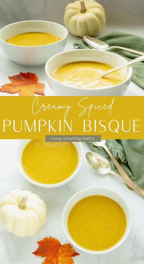 Spiced Pumpkin Bisque Spiced Pumpkin Bisque, Pumpkin Bisque, Pumpkin Spice Treats, Chicken Broth Recipes, Orange Apple, Best Soup Recipes, Spiced Pumpkin, Cream Soup, Ham Recipes