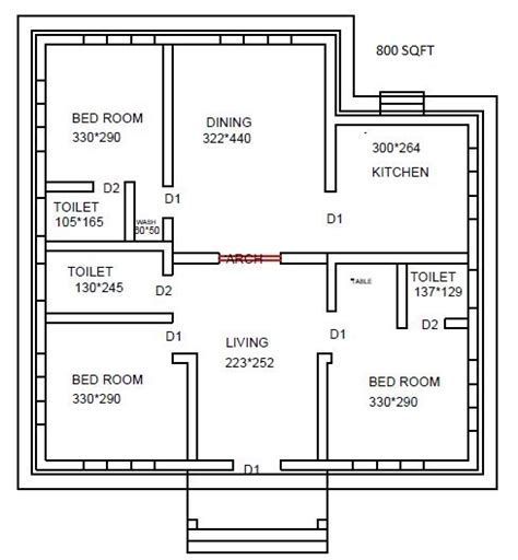 none 800 Sq Ft House Plans, 800 Sq Ft House, Square House Plans, Three Bedroom House Plan, Indian House Plans, Basement House Plans, Little House Plans, Affordable House Plans, Free House Plans