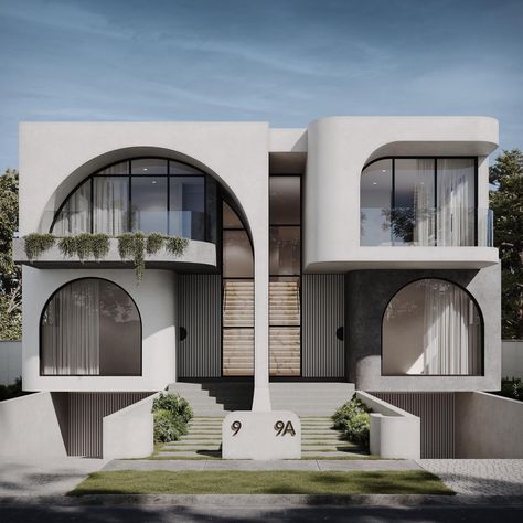 House Elevation Simple, Timeless Architecture Exterior, Elegant Exterior House, Modern Buildings Architecture, Villa Facade Design, House Facade Design, Villa Facade, Villa Architecture, Contemporary Mediterranean