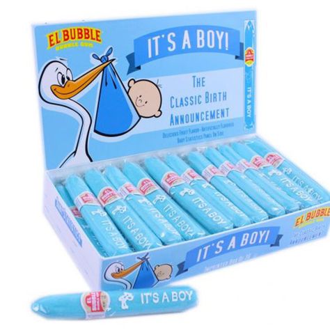 Bubble Gum Cigars, Pop Cubes, Nostalgic Candy, Girls Easter Dresses, Bulk Candy, New Baby Boys, Boy Blue, Reveal Parties, Cigars