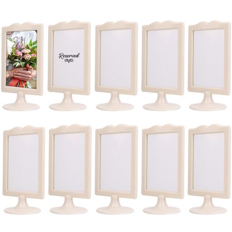 PRICES MAY VARY. EVENT & STYLISH HOME DECOR - Enhance any room with this double sided photo frame and display a wide range of 4x6 images. Expand your reach with the versatility of changing out images to match any situation. GREAT FOR BUSINESS ESTABLISHMENTS - These tabletop pedestal frames will elegantly showcase menus, offers, wedding table numbers, ads, and reservations. Engage more with consumers with these eye-catching double sided frame display DISPLAY YOUR MEMORIES - Our double sided 4x6 f Ikea Picture Frame Wall Photo Displays, Anniversary Party Picture Display, Centerpieces With Photos, Centerpieces With Pictures, Standing Picture Frames, Picture Centerpieces, Photo Frame Stand, Double Sided Picture Frame, Photo Centerpieces