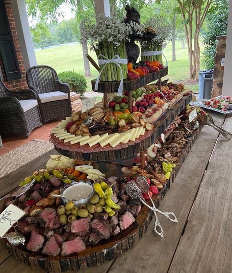 Grazing Tables Wedding, Winter Grazing Table, Upstate Farmhouse, Elegant Bbq, Bridal Shower Cocktail Party, Canapes Catering, Country Wedding Pictures, 15th Wedding Anniversary, Food Boards