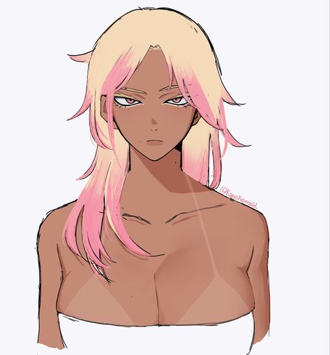 Shidou Ryusei Genderbend, Female Shidou Ryusei, Cute Ocs Female, Fem Shidou Ryusei, Blue Lock Shidou Ryusei, Female Shidou, Shidou Ryusei Manga, Pink Hair Oc, Black Tomboy Art