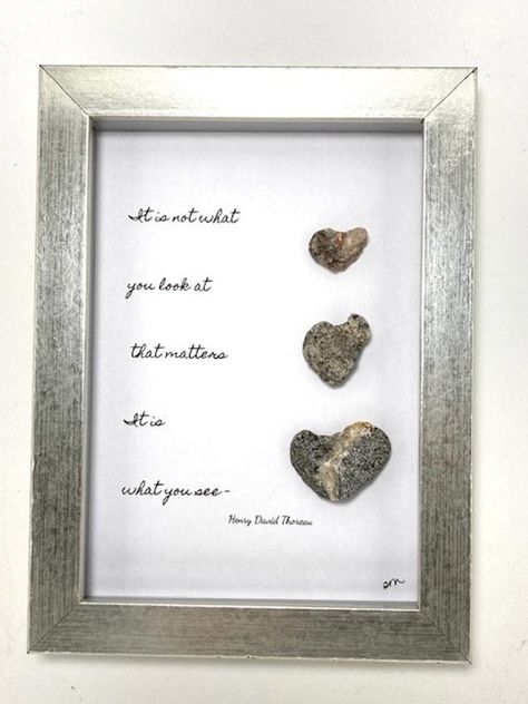 Heart Shaped Rock Art - Etsy Beach Rock Art, Stone Pictures Pebble Art, Heart Shaped Rocks, Rock Gifts, Shell Crafts Diy, Beautiful Quote, Sea Glass Crafts, Beach Rocks, Henry David Thoreau