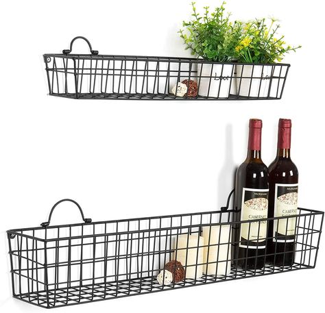 Metal Wall Basket, Produce Baskets, Kitchen Furniture Storage, Wire Basket Storage, Mesh Storage, Metal Chicken, Wire Storage, Metal Baskets, Towel Storage