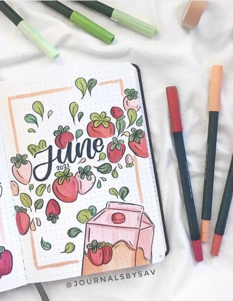 June Bujo, Diario Bullet, Bullet Journal Month, Kalender Design, Bullet Journal Ideas Templates, Creating A Bullet Journal, Bullet Journal Cover Ideas, Bullet Journal Paper, Bullet Journal Mood