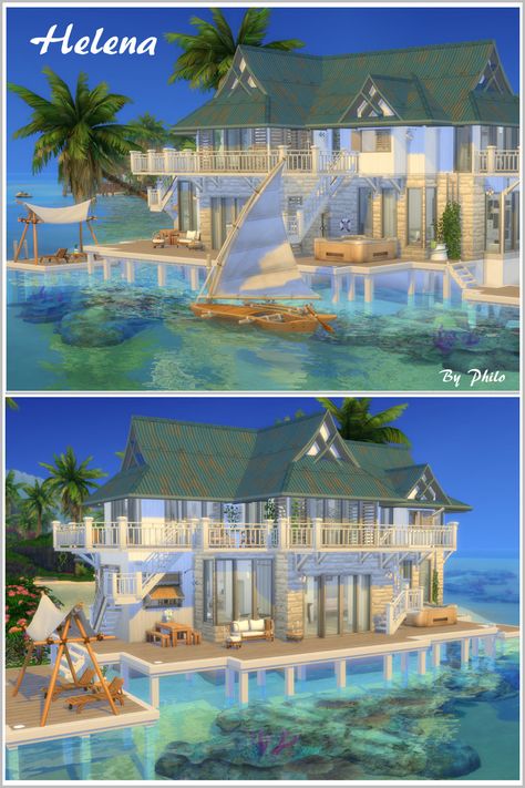 Sulani Family Home, Island Girl Sims 4 Cc, Ts4 Island Living Cc Clothes, Sims 4 Ocean House, Sims 4 Sulani Community Lots, Sims 4 Cc Hawaii, Sims 4 Beach House Island Living, Sims 4 Summer House, Sims 4 Residential Rental