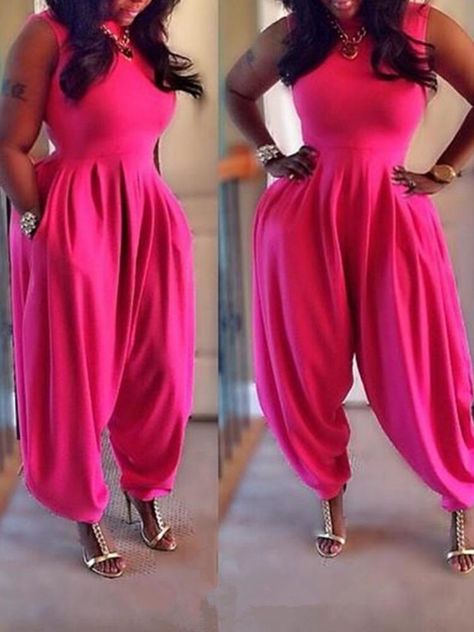 Rompers Womens Jumpsuit, Afrikaanse Mode, Long Romper, Pink Jumpsuit, Pink Rompers, Casual Rompers, Long Trousers, Autumn Fashion Women, Rompers Women