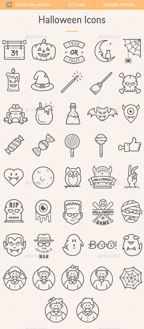 Halloween Icons. Download here: https://graphicriver.net/item/halloween-icons/22563871?ref=ksioks Small Halloween Finger Tattoos, Fun Easy Halloween Drawings, Cute Halloween Designs Drawings, Halloween Line Art Tattoo, Tiny Halloween Drawings, What To Draw For Halloween, Halloween Tiny Drawings, Halloween Themed Drawings Easy, Tiny Halloween Doodles