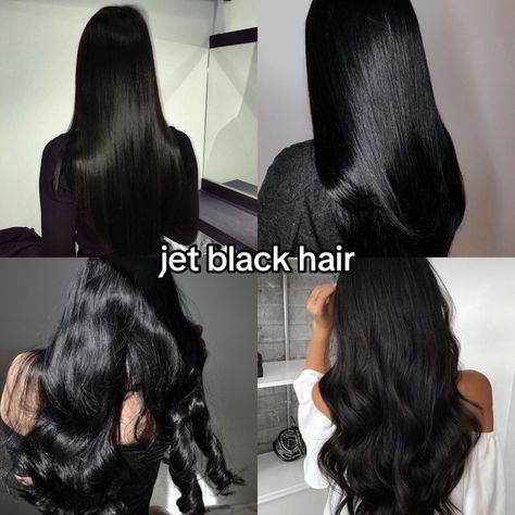 Types Of Black Hair, Jet Black Hair Dye, Jet Black Hair Color, Hair Color Names, Hair Color Swatches, Black Hair Aesthetic, Long Shiny Hair, Black Hair Dye, Color Aesthetic