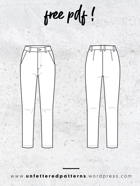 Trouser Pants Pattern Free, Free Pant Pattern, Pants Free Sewing Pattern, Free Pants Sewing Pattern, Free Pants Pattern Women, Pants Sewing Pattern Free, Homemade Wardrobe, Trouser Pants Pattern, Pants Pattern Free