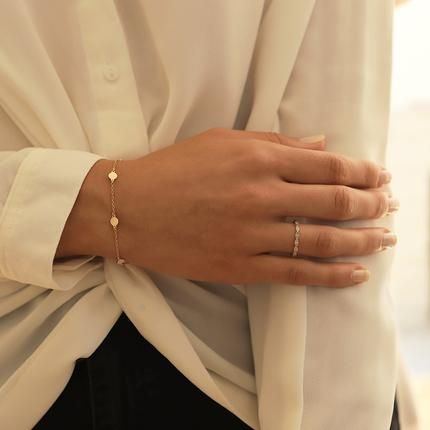 Minimal Bracelet, Dainty Gold Bracelet, Disc Bracelet, Gold Disc, Stackable Bracelets, Minimalist Bracelet, Bridal Bracelet, Dainty Bracelets, Rose Gold Bracelet