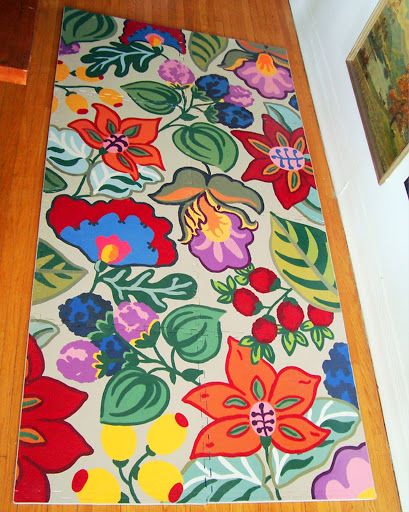 Hand Painted Floor Mat began life as a padded puzzle mat. Floor Cloth Diy, Hand Painted Floor, Kitchen Rugs Sink, Laundry Craft Rooms, Painted Floor Cloths, Room Revamp, Kids Mat, Painting Tile Floors, Foam Tiles