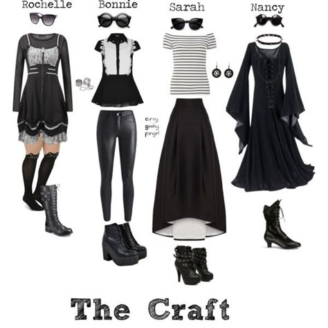 The Craft Clothes Aesthetic, Craft Movie Outfits, Burtonesque Outfits, Bonnie The Craft Outfits, The Craft Movie Outfits, The Craft Movie Aesthetic, Nancy The Craft Outfit, The Craft Costume, The Craft Fashion