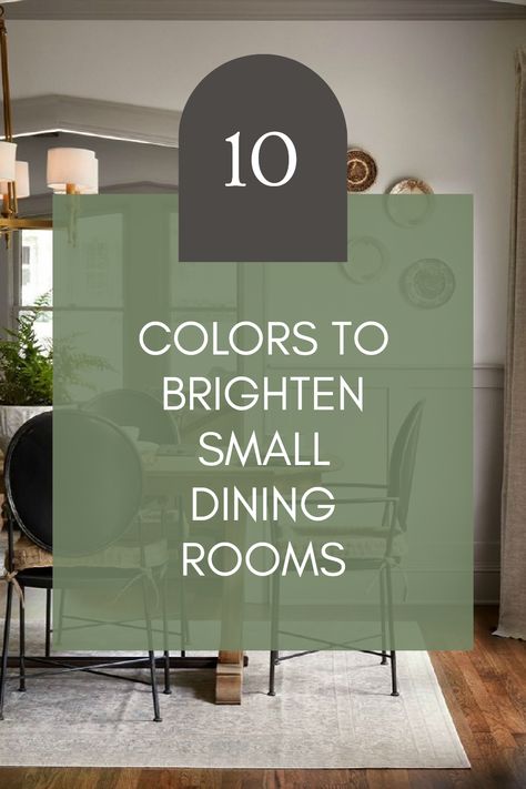 10 small dining room colors that can completely change your space! Choosing the perfect paint can not only refresh your dining area but also make it feel more inviting. Whether you prefer vibrant hues or calming tones, these color ideas will help you discover a palette that suits your taste and style. From soft pastels to rich jewel tones, explore these creative color options for small dining rooms. Plus, learn tips on how the right color can play a huge role in transforming the mood of your dining experience. Dining Room Design Paint Colors, Peppercorn Sherwin Williams Dining Room, Painted Dining Room Ceiling, Sage Dining Room Walls, Dining Room Paint Colors Benjamin Moore, Sherwin Williams Dining Room Colors, Accent Wall Dining Room Paint Ideas, Color Drenched Dining Room, Paint Colors Dining Room