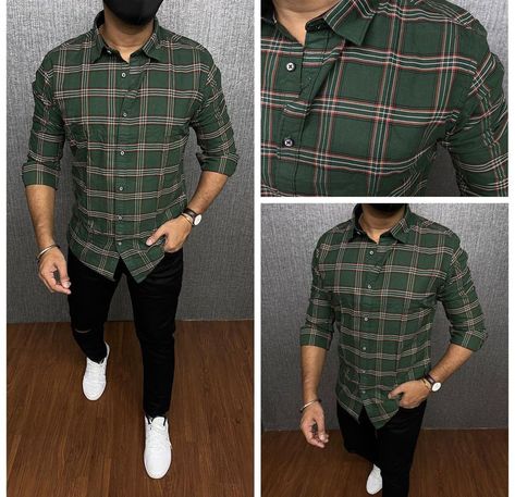 Green Check Shirt Outfit Men, Green Check Shirt Outfit, Check Shirt Outfit, Checkered Shirt Outfit, Green Checkered Shirt, Checked Shirt Outfit, Lean Men, Rich Outfits, Stylish Shirts Men