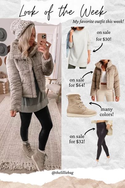 Outfit Ideas: Top look this week! These Sorel boots come in many colors, so cozy for winter! I have and love this mini puffer in a small. My favorite leggings are on sale for $32! Tunic sweatshirt on sale for $30, I wear a small. Sale finds. Outfit of the day. Casual look. Cozy loungewear. #outfits #outfitoftheday #outfitideas Sorel Explorer Joan Boot Outfit, Sorel Boots Outfit Winter, How To Style Sorel Boots, Sorel Boots Outfit, Sorel Explorer Joan Boot, Tall Boots Outfit, Sorel Explorer, Outfits Cold, Favorite Leggings