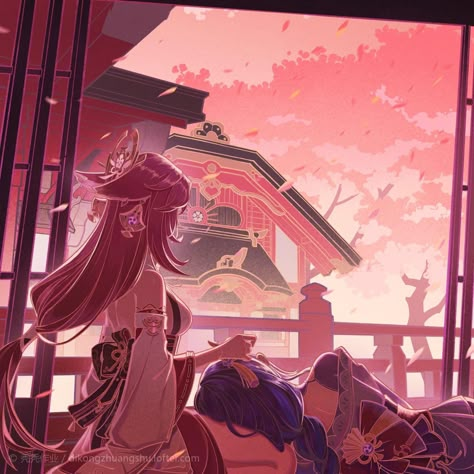 Yae Miko X Raiden Shogun, Miko X Raiden, Raiden Shogun, Yae Miko, Ship Art, Cute Icons, Genshin Impact, Aesthetic Anime, Cute Wallpapers