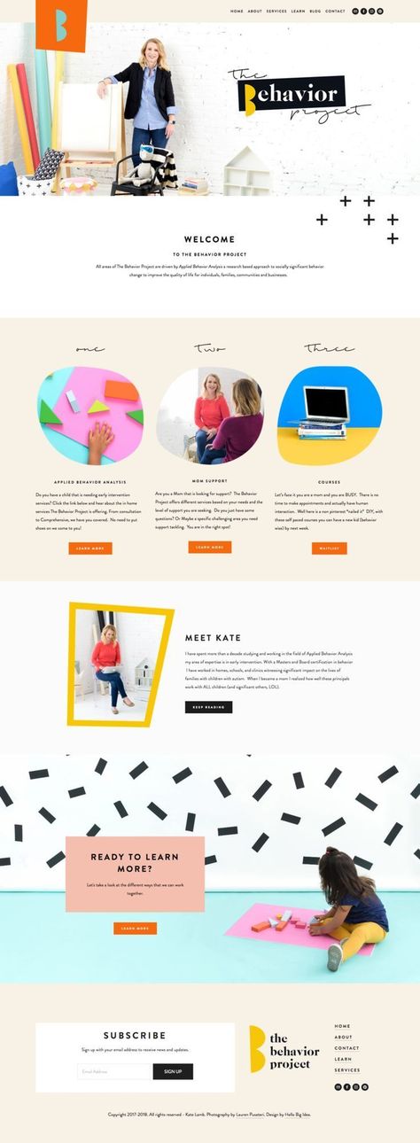 The Behavior Project - super fun and energetic website design. Love! #webdesignl... Colorful Website Design Web Layout, Vibrant Website Design, Bold Website Design, Fashion Design Inspiration, Banner Design Layout, Best Website Design, Squarespace Design, Webdesign Inspiration, Beautiful Websites