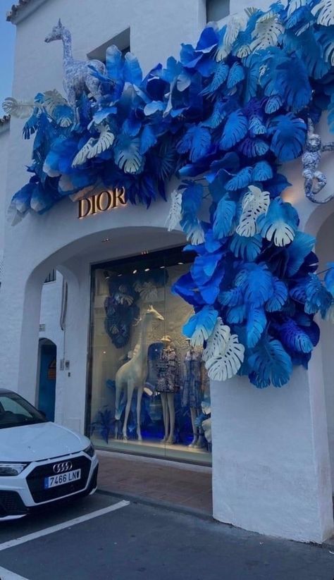 Blue Salon Aesthetic, Engagement Themes, Flower Shop Design, Clothing Store Interior, Store Design Boutique, Puerto Banus, Psychology Student, Bleu Pastel, Wedding Stage Decorations