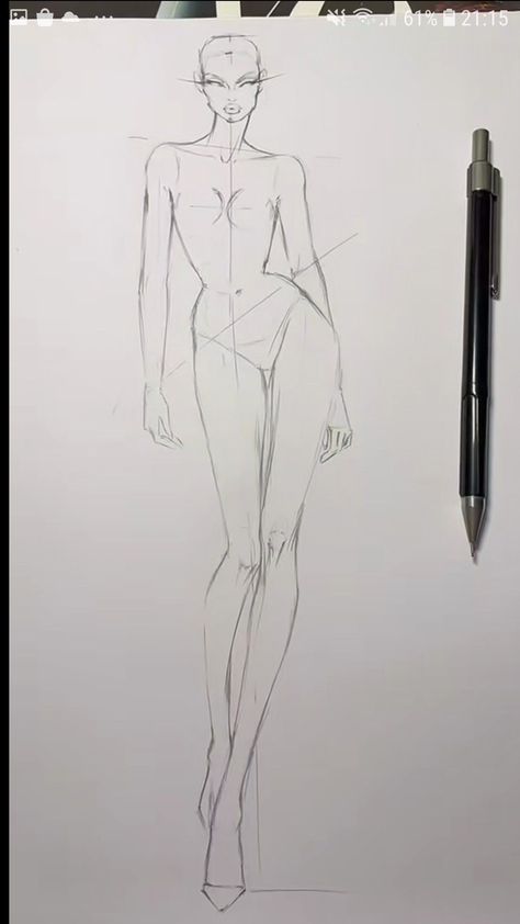 High Fashion Design Sketches, How To Draw Croquis, How To Draw A Model, High Fashion Drawing, Fashion Designing For Beginners, Model Art Drawing, Fashion Poses Sketch, Figure Drawing Reference Poses, Fashion Drawings Sketches