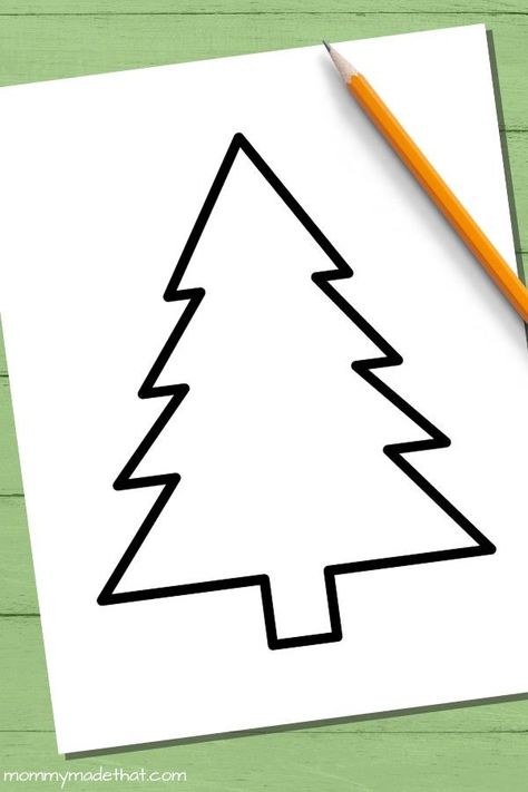 Free Christmas Tree Template Printables Tree Printable Free, Christmas Tree Templates, Christmas Tree Outline, Cardboard Christmas Tree, Felt Christmas Tree Decorations, Christmas Tree Printable, Tree Outline, Christmas Tree Drawing, Tree Template