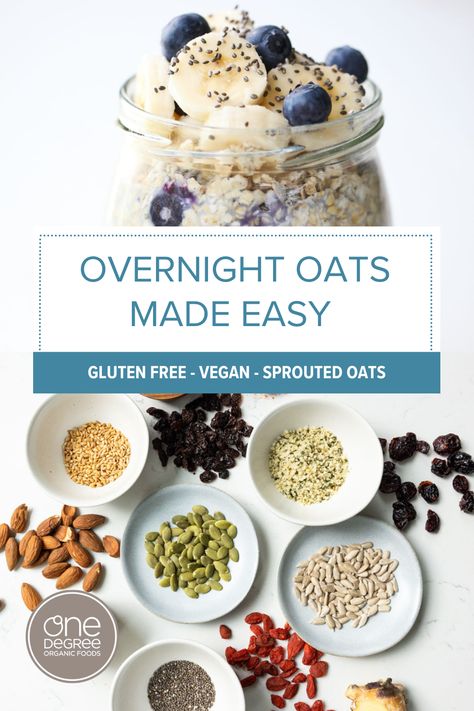 Learn everything you need to know about overnight oats in our scrumptious guide, which features the top overnight oats FAQs and mouth-watering recipes, tips, and more.   Add ease and nutrition to your mornings with the help of our overnight oats guide to making delicious breakfasts. 🥣✨ . . #overnightoats #blog #glutenfreerecipes #veganrecipes #sproutedoats #cleaningredients #howto #breakfastguide #newrecipes #easyrecipes #oats #rolledoats #steelcutoats #quickoats Sprouted Rolled Oats, Sprouted Oats, Chia Puddings, Oats Overnight, Oat Recipes, Raw Oats, Healthy Protein Snacks, Ultimate Breakfast, Balanced Breakfast