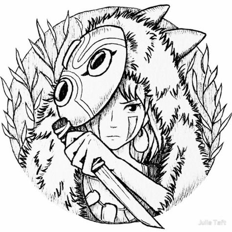 Ghibli Coloring Pages, Studio Ghibli Coloring Pages, Ghibli Coloring, Princess Mononoke Mask, San Princess Mononoke, Mononoke Mask, Mask Coloring Page, Princess Mononoke Tattoo, Tatuaje Studio Ghibli