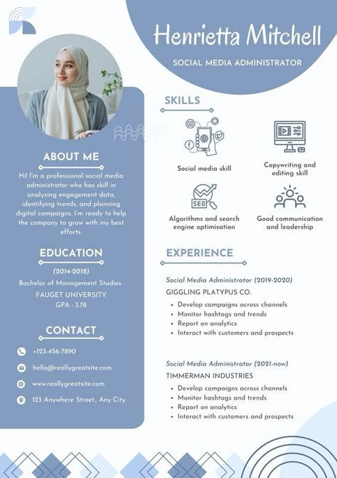 Get inspired with our collection of social media administrator resume designs. Our templates are perfect for crafting a professional and memorable resume that stands out from the competition. Leverage our helpful tips and resources to create a winning resume today. Resume Design Inspiration, Covering Letter, It Cv, Cv Ideas, Cv Inspiration, Graphic Design Cv, Engineering Resume, Unique Resume, Cv Portfolio