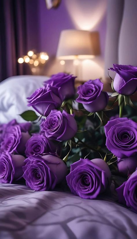 Purple Roses Wallpaper, Purple Flowers Wallpaper, Rose Flower Pictures, Boquette Flowers, Beautiful Flowers Photos, Beautiful Flowers Wallpapers, All Things Purple, Beautiful Rose Flowers, Flower Phone Wallpaper