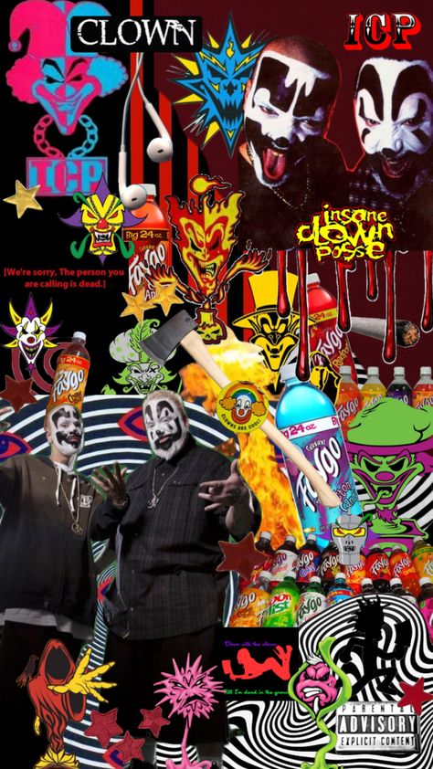 #icp #insaneclownposse #clown #juggalo #vintage #music #rap Punk Rock Wallpaper, Insane Clown Posse Albums, What Is A Juggalo, Violent J, Edgy Teen, Scene Wallpaper, Clown Posse, Insane Clown Posse, Future Wallpaper