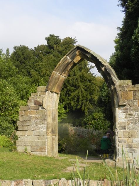 Stone archway - Canon Hall Gothic Gardens, Arch Ways, 2024 Illustration, Capability Brown, Stone Archway, Delicate Arch, Gothic Garden, Garden Aesthetic, A Level Art