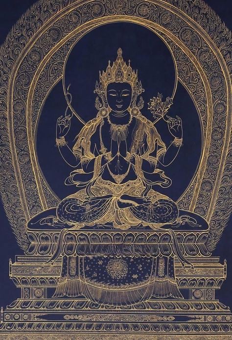 Buddhist Artwork, Black Buddha, Chinese Buddhism, Buddhist Art Drawing, African Sculptures, Esoteric Art, Kuan Yin, Cosmic Art, Tibetan Art