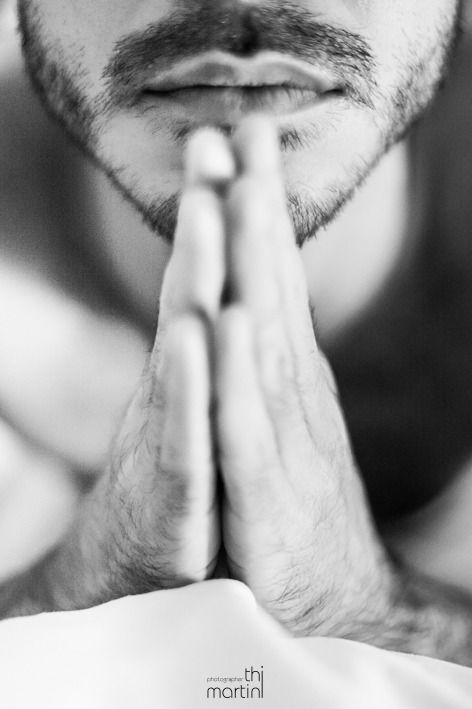 Praying. Black And White, White, Black