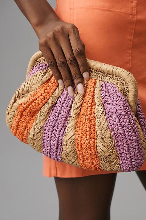 Summer Belt, Raffia Crochet, Woven Clutch, Dinner Dates, Crochet Bags Purses, Handbag Heaven, Woven Raffia, Raffia Bag, Wedding Bag