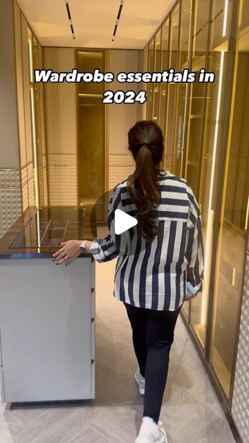 Anisha Sethi on Instagram: "Must Have Wardrobe Essentials 2024✨✨ . Walk in wardrobes done by @qubedesign_ks ♥️♥️ . #wardrobe #wardrobeaccessories #wardrobeinteriors #trending #trendingreels #trendingsongs #trendingaudio #instainterior #interiordesignideas #interiorstyling #interiordecor #interiorinspiration #anishasethi #qubeoffice" Ideal Wardrobe Layout, Big Wardrobe Ideas, Corridor Wardrobe Ideas, Wardrobe Partition Ideas For Women, Trending Wardrobe Design 2024, Wardrobe In Bedroom Ideas, Women Wardrobe Design Closet Ideas, Indian Closet Organization, Wardrobe Internal Design For Women