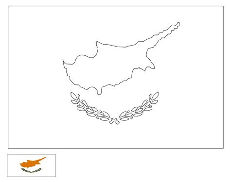 Drawing Cyprus Tattoo, Cyprus Flag, Flag Drawing, Tattoo Outline, Cyprus, Coloring Page, Coloring Pages, Flag, Home Decor Decals