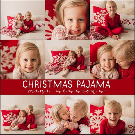 Christmas Pajama Pictures, Toddler Christmas Photos, Diy Christmas Photoshoot, Baby Christmas Pajamas, Christmas Mini Shoot, Diy Christmas Photo, Christmas Card Photos, Christmas Poses, Christmas Family Photoshoot