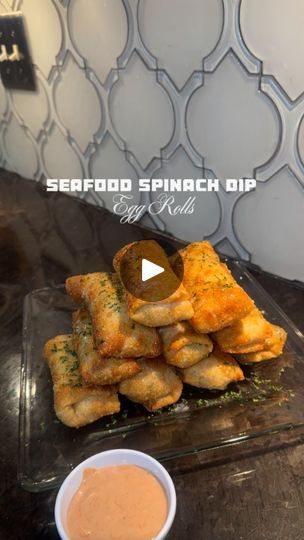 595K views · 54K reactions | Seafood Spinach Dip Egg Rolls🤤
•
•
Main Ingredients:
Lump Crab Meat
Shrimp
Egg Roll Wraps
Garlic powder 
Onion Powder 
Paprika
Olde Bay
Shrimp & Crab Boil
Full recipe and expect measurements in my cookbook♥️
•
•
•
#explore #explorepage✨ #food | Brittany Angelé | T-Pain · Can't Believe It Seafood Spinach Dip, Shrimp Egg Rolls, Shrimp And Crab Boil, Egg Roll Wraps, Lump Crab Meat, Tiktok Food, Lump Crab, Crab Boil, Fish Recipes Healthy