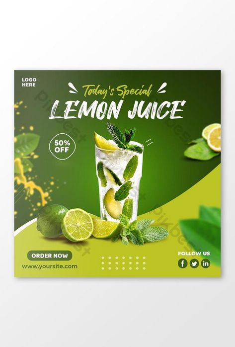 special lemon juice social media instagram post templates Drink Social Media Post Design, Juice Poster Design Creative, Drink Instagram Post, Juice Instagram Post, Juice Social Media Design, Juice Social Media Post, Product Sales Design, Poster Product Design, Drink Poster Design