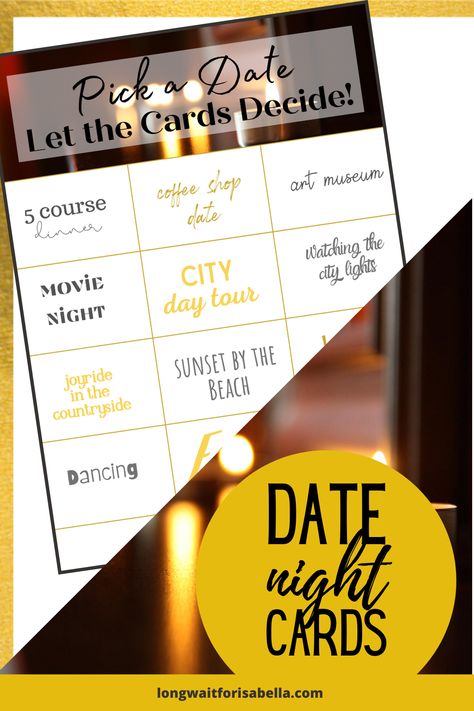 Free printable date night ideas cards. Plan your next date night easily with this free printable. #DateNight #DateNightIdeas #Marriage #Dating #Printables #Dates #DateNights #MarriedLife Couples Connection, Cards For Couples, Anniversary Month, Month Ideas, Ideas For Date Night, Free Printable Cards, Date Night Ideas, Blind Date, Blind Dates