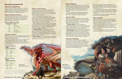 Dragon Apprentice: Ranger Archetype | Ally of dragons and disciple of their ways (v2) - Imgur Ranger Archetype, The Last Legion, Ranger Dnd, D D Classes, Dnd Races, Dnd Classes, Dungeons And Dragons Classes, Dnd 5e Homebrew, Dnd Dragons