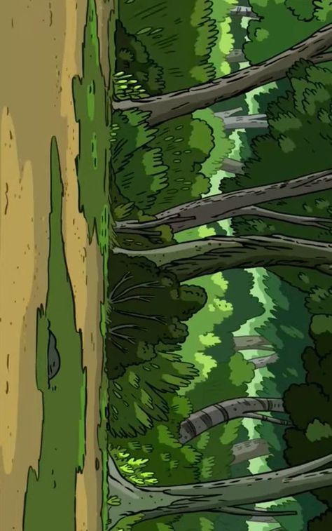 Cartoon Forest Drawing, Simple Forest Background, Cartoon Landscape Backgrounds, Craig Of The Creek Backgrounds, Swamp Landscape, Forest Animated, Cartoon Swamp Background, Forest Comic Background, 3d Cartoon Background Forest