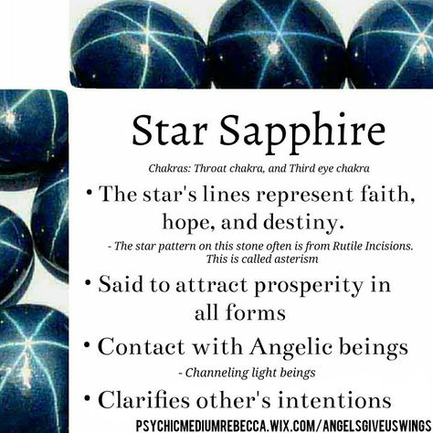 Star Sapphire crystal meaning Blue Sapphire Meaning, Star Sapphire Meaning, Sapphire Crystal Meaning, Sapphire Stone Meaning, Sapphire Meaning, Crystal Magick, Star Sapphire Gemstone, Crystals Healing Properties, Gemstone Meanings