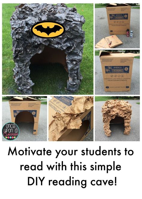 Once Upon A Classroom: The Bat Cave! Batman Cave, Batman Justice League, Josh Washington, Superhero Vbs, Batman Decor, Strašidelný Halloween, Batman Theme, Superhero Crafts, Superhero Classroom