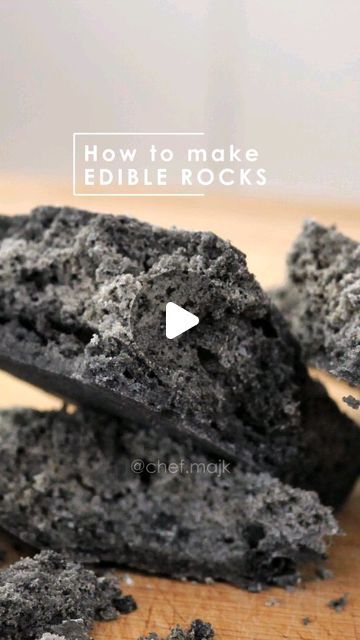 Michal Kováč | Online Culinary Coach on Instagram: "Edible rocks are a cool component for your fine dining desserts. If you would like to see the full tutorial for these rocks, comment below "rocks" and I will send you the link for the full recipe 💪  #cookingtutorial #cookingmentor #cookingathome #cookingtips #cookingtips #homecooking #finedininglovers #finediningathome #finediningrecipes #artofpastry #artontheplate #artoftheday #pastryinspiration #pastrylover #pastryschool #pastryporn #pastrydecoration" Edible Rocks, Cooking Torches, Molecular Food, Fine Dining Plating, Cooking Thermometers, Fine Dining Desserts, Pastry School, Quirky Cooking, Dessert Plating