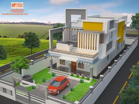 620 Sq Ft 2BHK Modern Single-Storey House and Free Plan, 10 Lacks - Home Pictures 2000 Sq Ft House, Barn Dominium, Low Cost Housing, Indian House Plans, Indian House, Modern Home Design, Indian Homes, Contemporary House Design, Home Designs